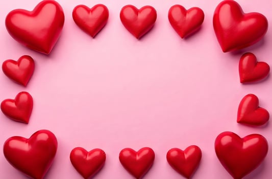 Abstract Background Valentine's Day Heart Card on Pink amazing Background photo