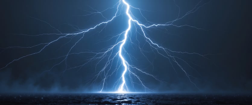 Smart Burst Lightning Energy Lightning bolt bursting with raw en. photo