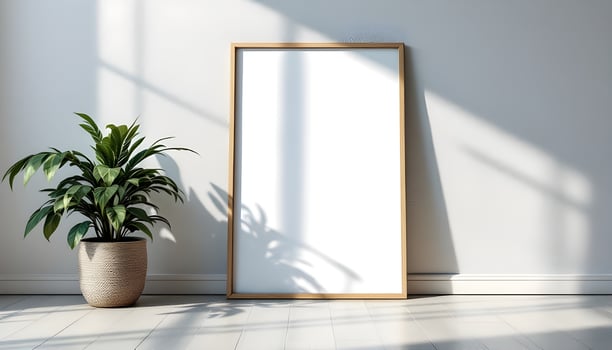 Blank Frame Mockup Minimalist Home Decor photo