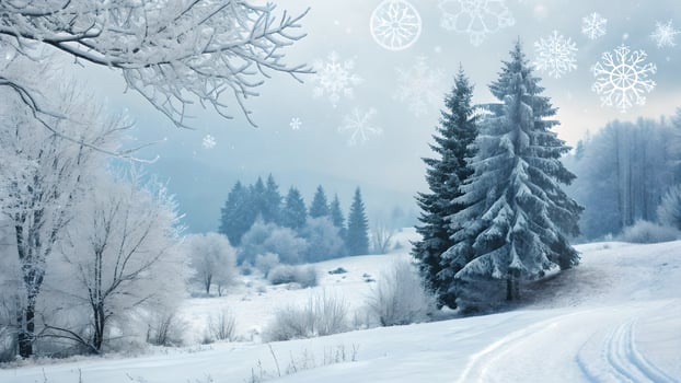 Winter Wonderland Snowscape Christmas Card photo