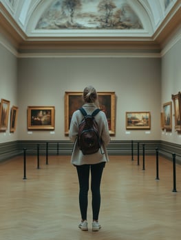 Museum Walk in a Classic Light Jacket photo