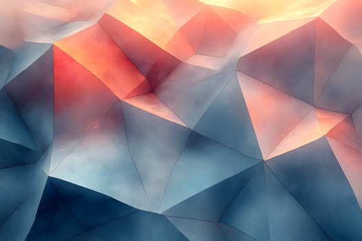 Abstract Geometric Landscape with Colorful Facets - Modern Design for Wall Art and Graphics photo