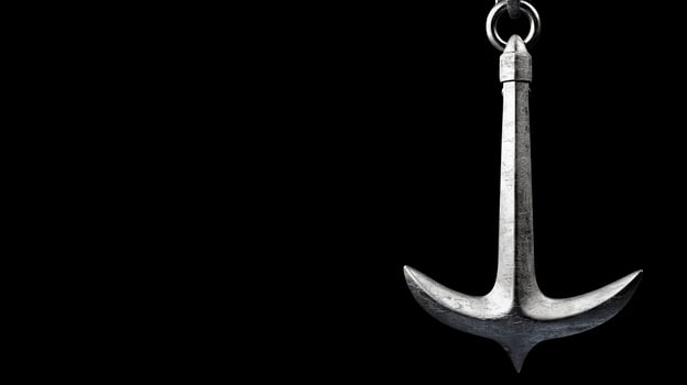 Anchor on a black background photo