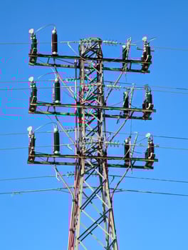 pole, energy, transmission. wires, device, technolo photo