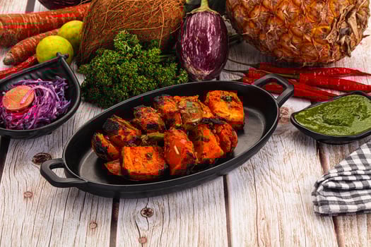 A table with a bunch of food on it photo