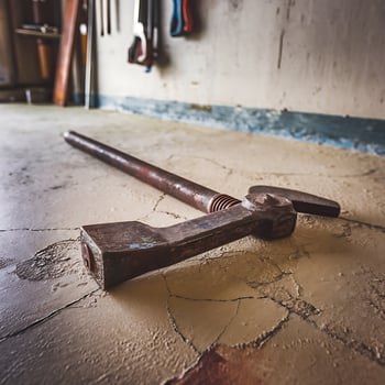 A hammer laying on the floor photo