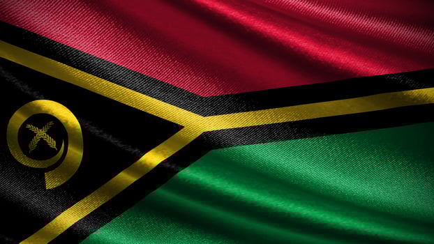 the flag of vanuatu is shown in this image photo