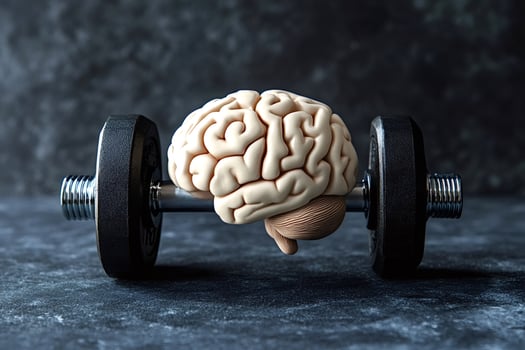 Brain lifting weights mental training and cognitive enhancement photo