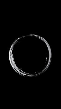 Circular Liquid Splash on Black Background photo