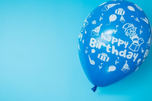 Festive blue balloon design for celebrations photo
