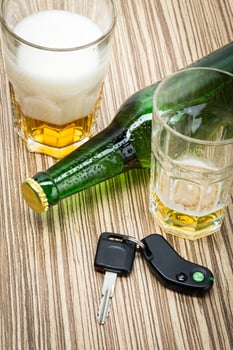 Alcohol and car keys photo