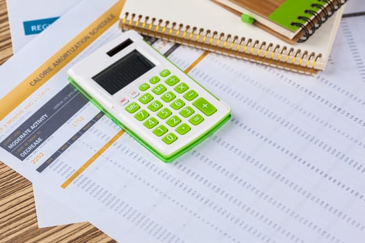 Financial graphs and charts analysis photo
