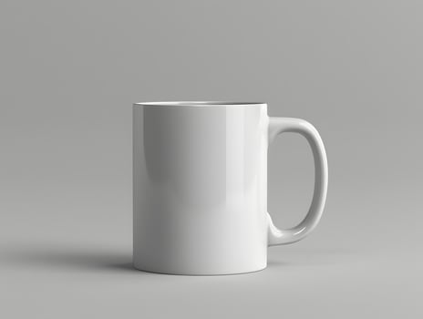Minimalist mug mockup for branding design photo