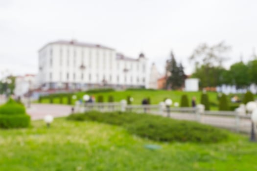 Blurred park, natural background photo