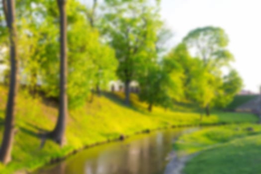 Blurred park, natural background photo