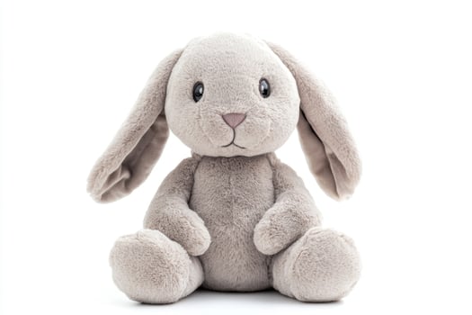 Grey Plush Rabbit Toy for Kids photo