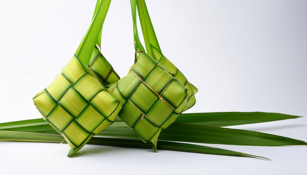 ketupat for eid al fitr celebration photo