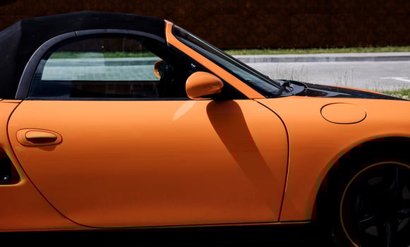 yellow sport car photo