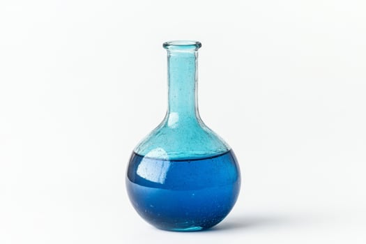 Stunning Blue Glass Decorative Bottle photo
