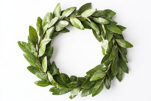 Elegant Green Laurel Wreath photo