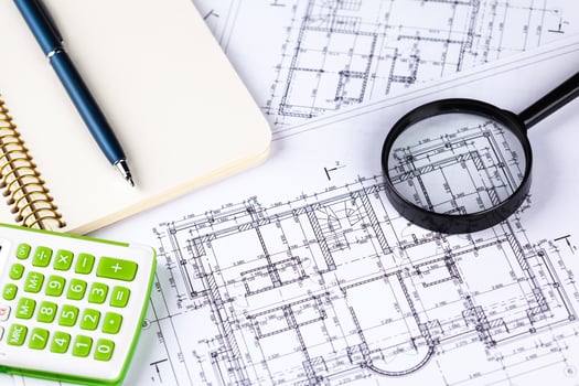 architecture blue plans photo
