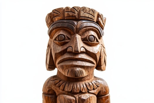 Intricate Wooden Totem Carving photo