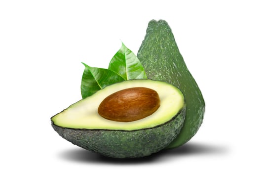 avocado on white photo