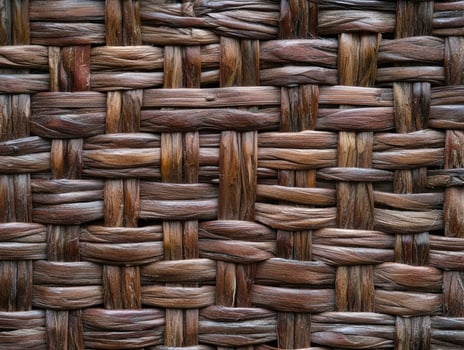 Close up of a woven wicker basket texture photo