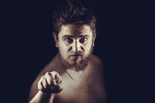 man on the dark room photo