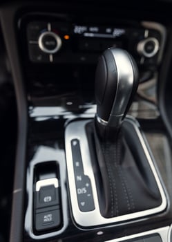Automatic transmission gear shift in car photo