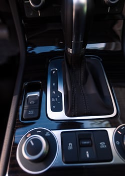 Automatic transmission gear shift in car photo