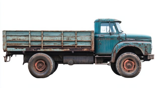Rusty Vintage Blue Truck - Industrial Transport photo