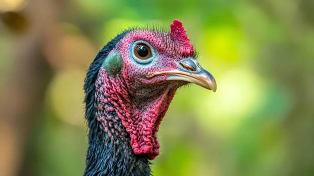 Close-up of a Majestic Wild Turkey photo