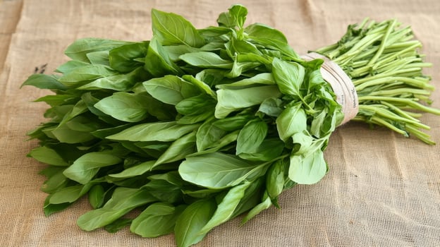 Fresh Basil Bunch - Vibrant Green Goodness photo