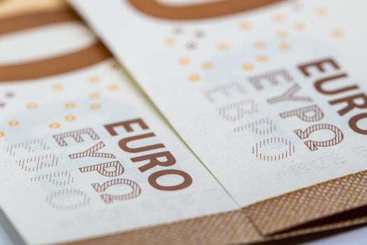 Close-up of Euro Banknote Details photo
