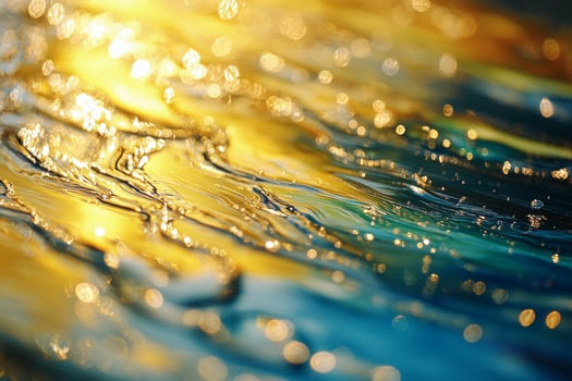 Water with bubbles and sunlight on it photo