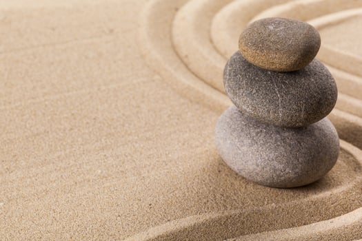 zen garden meditation stone background photo