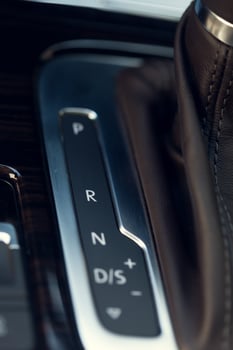 Automatic transmission gear shift in car photo