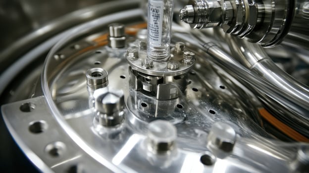 Intricate details of a scientific laboratory apparatus photo