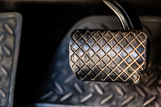 Brake and accelerator pedal of automatic transmission car photo