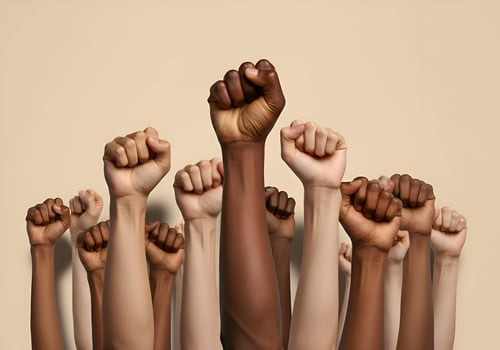 Women Day Raising Our Fists for Equality and Empowerment photo