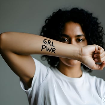 Using Our Voice for Justice Celebrating Women Day with Strength Girl Power to change world photo