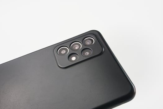 Close-Up of Modern Smartphone Back Highlighting Triple Camera Module photo