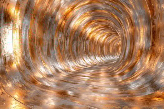 Abstract tunnel with a metallic, industrial feel photo