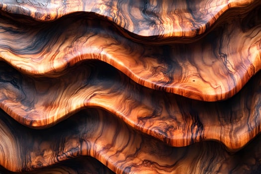 Abstract Wooden Waves Design for Art and Architecture Inspiration photo