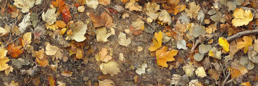 Colorful autumn leaves scattered on the ground symbolizing fall season change photo