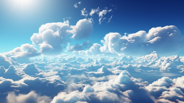 Blue sky with clouds background image. photo