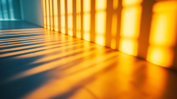 A room with a white wall and a yellow floor photo