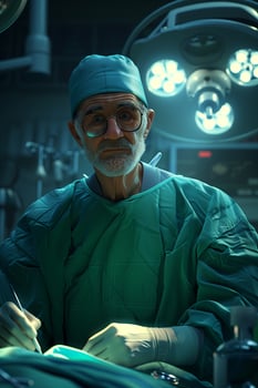 A man in a hospital gown photo