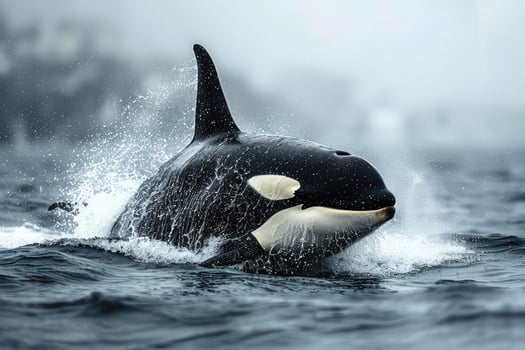 killer whale in the sea.. photo